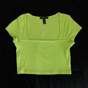 F21 ✿ lime green top